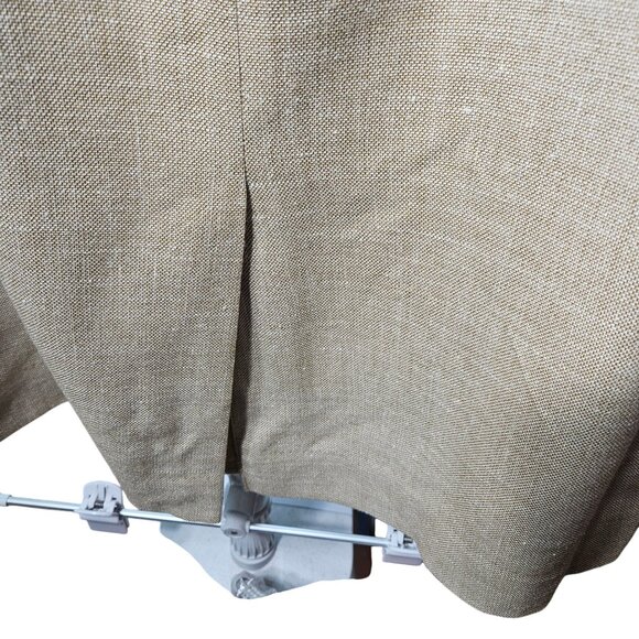 Pendleton Womens Beige Wool Blend Midi Skirt Size 12 With Back Pleat & Button Cl - Picture 6 of 7